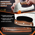 ACMETOP Kitchen Knife Meat Cleaver Knife Unique Effort Saving Chef Knife Professional Stainless Steel Butcher Knife for Meat Vegetable Father Mother Christmas Gift