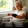 Morfone Red Light Wrist & Hand Wrap, Cordless Wrist Hand Massager with 3 Heat & 3 Vibration, Portable Heated Wrist Brace, Black