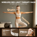 Morfone 3D Red Light Therapy for Face, 9 Modes Red Light Light, Cordless LED Face Mask for Home & Travel, Skincare Gifts for Women Mom Wife