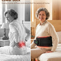 Morfone Cordless Heating Pad with Massager for Back, Portable Lower Back Massager with 3 Heat & 3 Vibration, Wearable Heat Belt Gift for Women Men