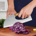 ACMETOP Kitchen Meat Cleaver Knife, Unique Effort Saving Stainless Steel Chef Knife for Cutting Meat Vegetable Father Mother Gift