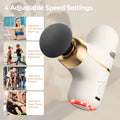 Morfone Mini Massage Gun with Red Light & Heat, Portable Deep Tissue Massager with 4 Heads for Home Office Travel