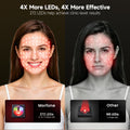 Morfone Red Light Therapy Mask for Face, 4 Modes Led Face Mask, 850NM Infrared & Red Light Mask at Home, Travel (Black)