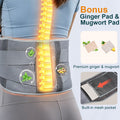 Morfone Cordless Heating Pad Belt for Lower Back Support, Red Light Belt for Body, 660nm & 850nm Infrared Light Lumbar Back Wrap, Gift for Women Men Mom Dad