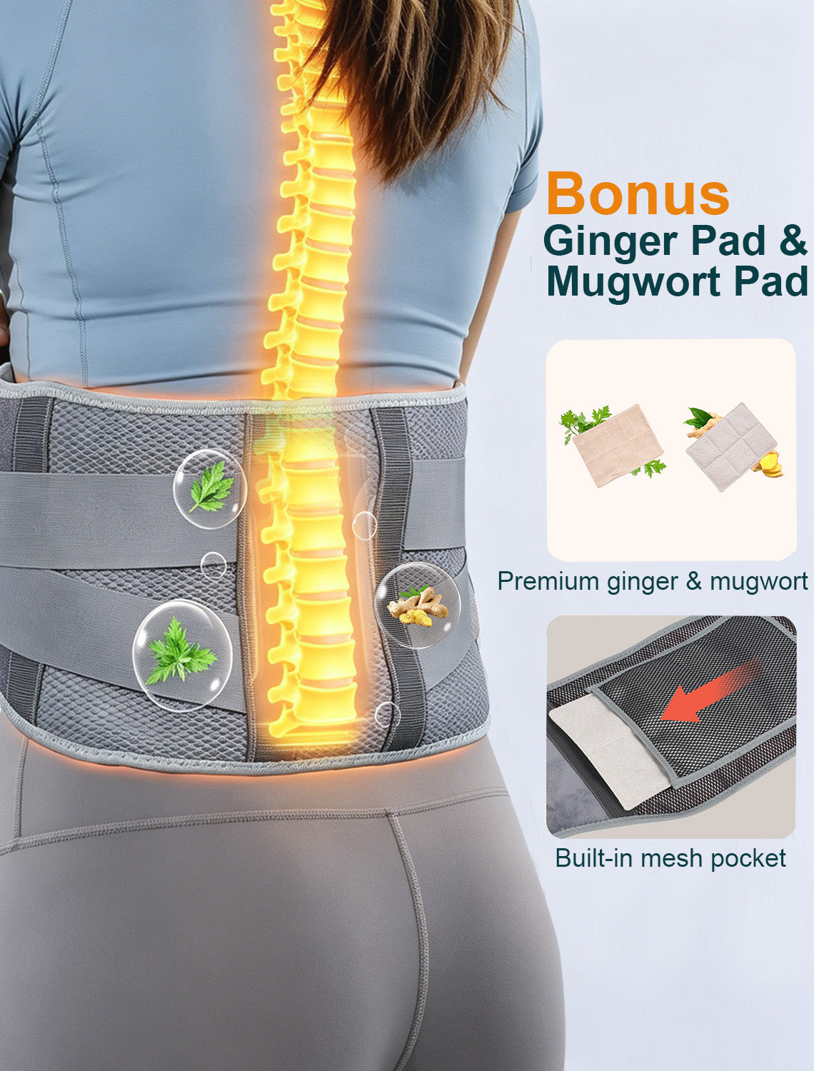 Morfone Cordless Heating Pad Belt for Lower Back Support, Red Light Belt for Body, 660nm & 850nm Infrared Light Lumbar Back Wrap, Gift for Women Men Mom Dad
