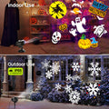 Anoak Halloween Projector Lights Outdoor, 2-in-1 HD Waterproof Holiday Projector with Remote for Halloween, Christmas, Happy New Year Decorations