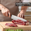 ACMETOP 8 Inch Chef Knife, High Carbon Stainless Steel Kitchen Knife, Non-slip Ultra Sharp Cooking Knives with Ergonomic Handle
