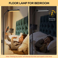 ACMETOP LED Floor Lamp for Living Room with Remote Control, Standing Lamp with Stepless Dimmable & 3 Color Temperatures Bulb