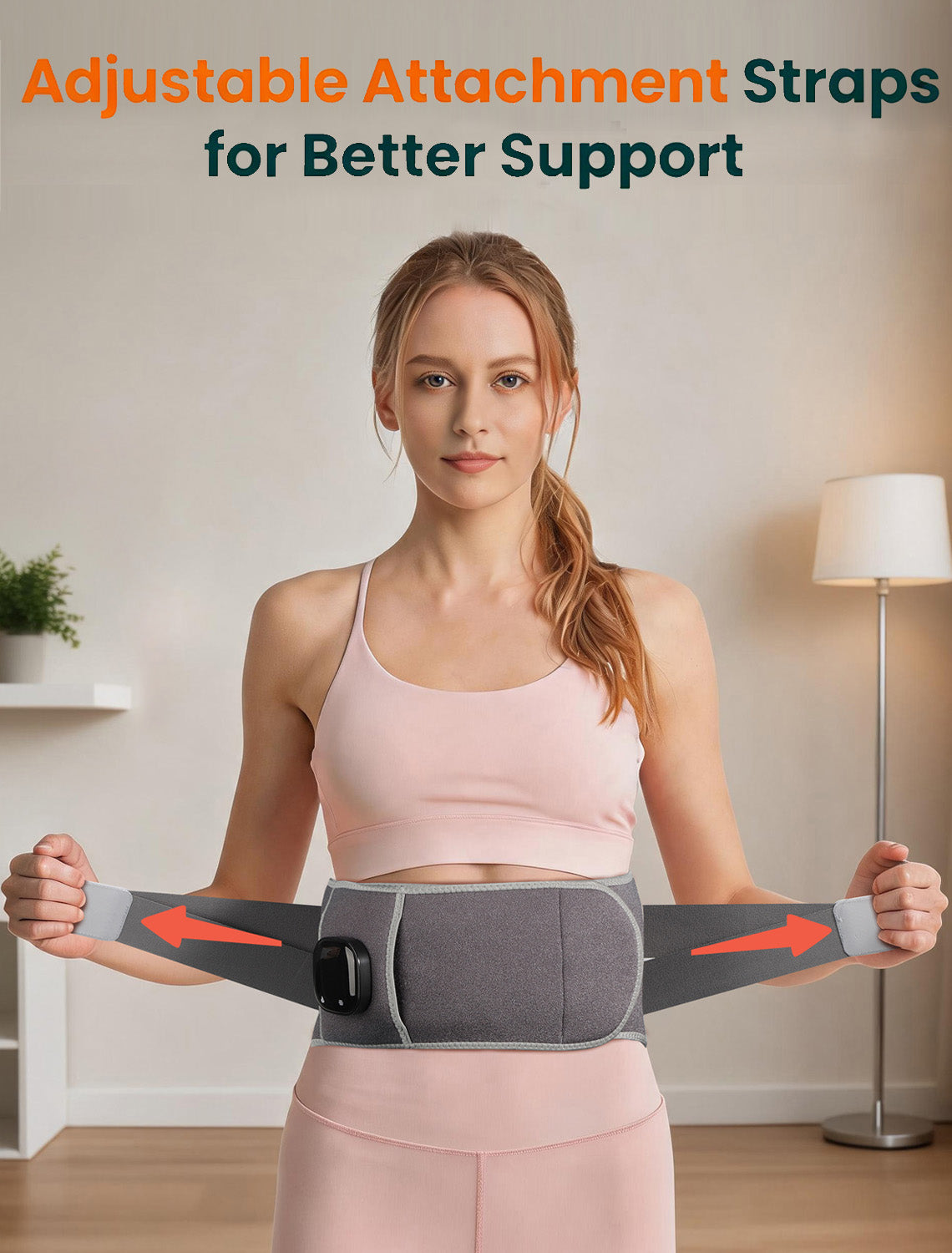 Morfone Cordless Heating Pad Belt for Lower Back Support, Red Light Belt for Body, 660nm & 850nm Infrared Light Lumbar Back Wrap, Gift for Women Men Mom Dad