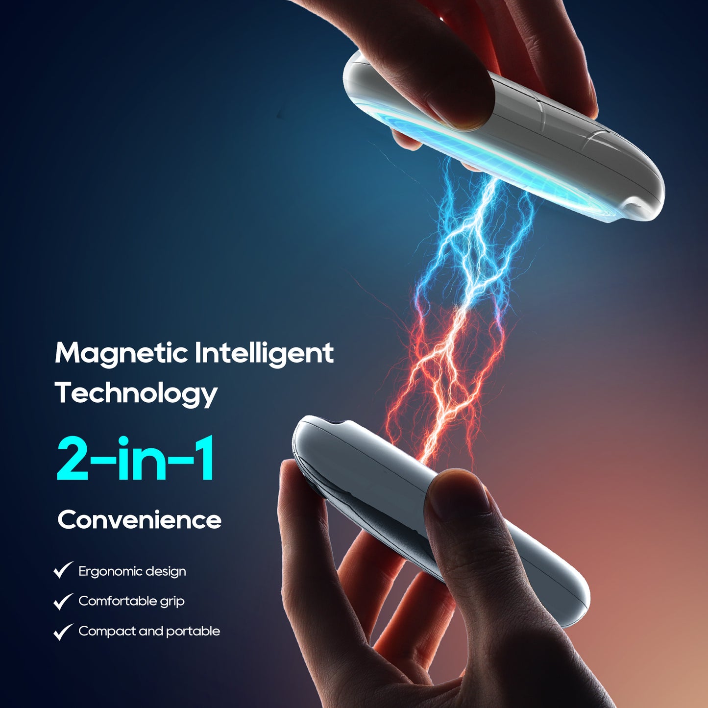 Morfone Magnetic Hand Warmers Rechargeable with 10000mAh Charging Case, 2 Pack Portable Electric Pocket Heater 3 Heat Settings Up to 50 Hrs, Gifts for Christmas, Hunting, Camping Gear, Golf, Outdoors