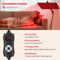 Morfone Red Light Lamp for Body Face,660nm 850nm 940nm Infrared Light device with Large Panel and Adjustable Stand, Gift for Women Mom Men, Black
