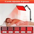 Morfone Red Light Lamp for Body Face, 660nm 850nm 940nm Infrared Light Lamp Panel with Adjustable Stand, Idea Gift for Women Men