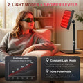Morfone Red Light Lamp for Body and Face, Tri-Wavelength Red Light Panel with 660nm 850nm 940nm, Near Infrared Light Device with 270° Adjustable Stand for Home Office Travel Use