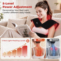 Morfone Red Light Shoulder Wrap with 3 Modes and 5 Levels, 3-in-1 Chip Red Light for Shoulder & Neck, 660nm & 850nm Infrared Light Pad with Timer for Home Use