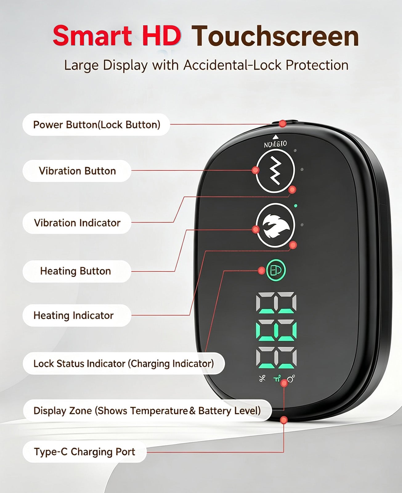 Morfone Cordless Heating Pad with Massager for Back, Portable Lower Back Massager with 3 Heat & 3 Vibration, Wearable Heat Belt Gift for Women Men