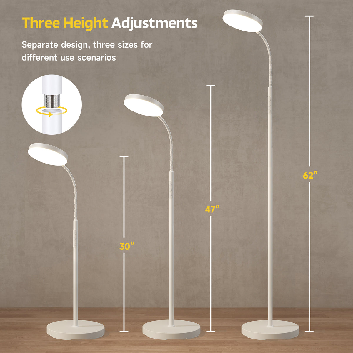 Morfone Happy Light Therapy Lamp,11000 Lux Sunlight Lamp with Remote Control, UV-Free LED