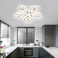 Anoak Ceiling Light,Dimmable Modern LED Ceiling Light with Remote, 23.6" 5-Petal Flower Light Fixtures for Living Room, Dining Room, Bedroom, Kitchen