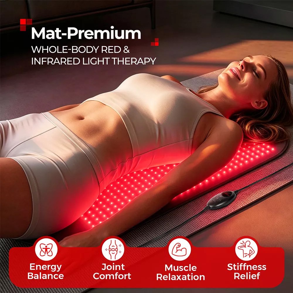 Morfone Red Light Mat for Body, 31" x 14" Red Light Pad, 660nm & 850nm