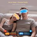 Morfone Eye Massager with Heat and Cooling, Eye Mask with DIY Massage Setting, Sleep Mask for Relax, Birthday Gifts for Women Men, Black