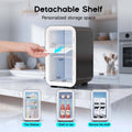 BEICHEN Mini Fridge, 6 Liter/8 Can Small Fridge, AC/DC Portable Skincare Fridge, Cooler and Warmer Refrigerators for Bedroom, Skincare, Beverage, Office, Dorm, Car, Black