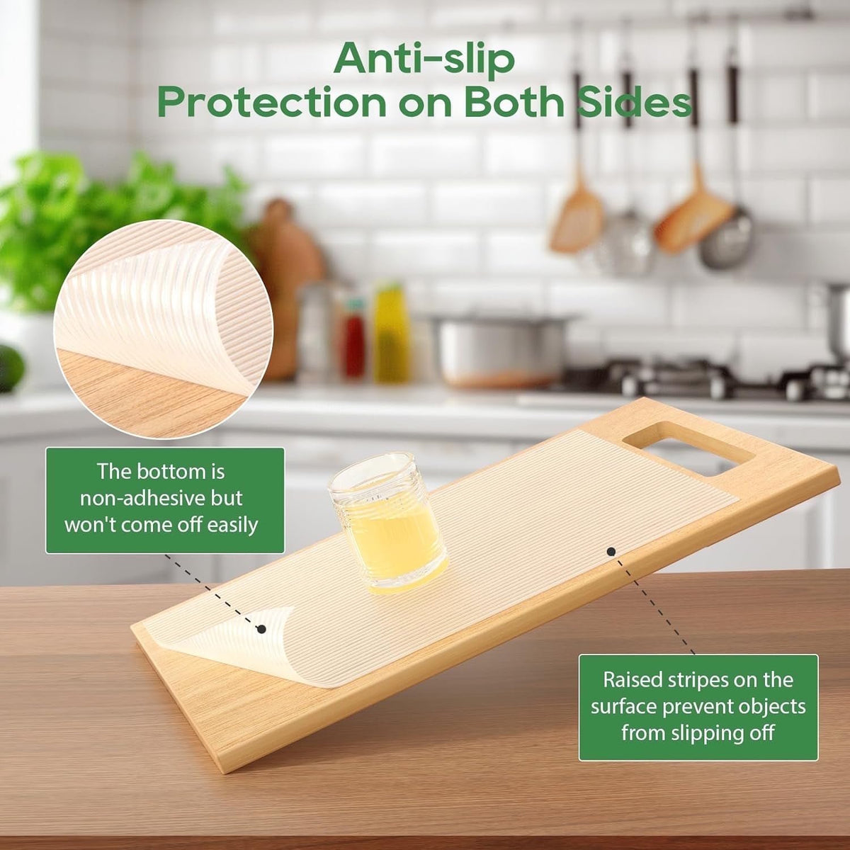 Anoak Shelf Liner Cabinet Liner, Non Adhesive Washable 22 Inch x 10 FT(120 Inch) Waterproof Durable Non-Slip Shelf Liner for Kitchen, Drawer, Refrigerator