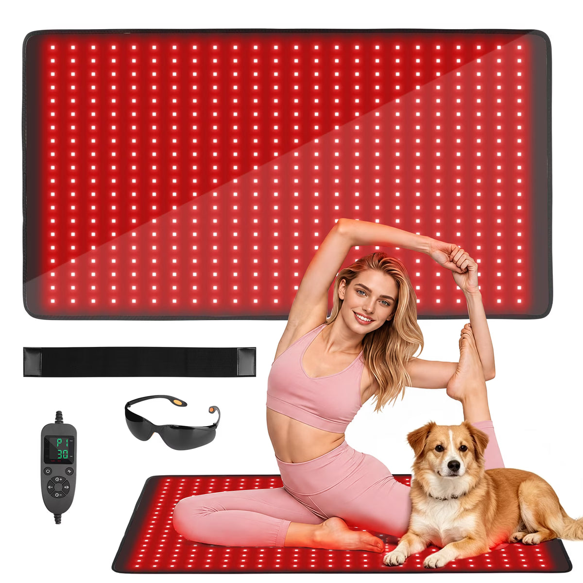 Morfone Red Light Mat for Body, 36" x 20" Red Light Pad, 660nm & 850nm