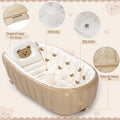 Morfone Inflatable Baby Bathtub for Newborn to Toddler, Portable Baby Tub with Built-in Air Pump, Collapsible Shower Basin for Easy Storage