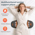 Morfone Back Massager with Heat and Vibration, Ergonomic Lumbar Support Pillow for Lower Back Relaxation, Deep Tissue Massager for Bed, Chair, Office, Home Use
