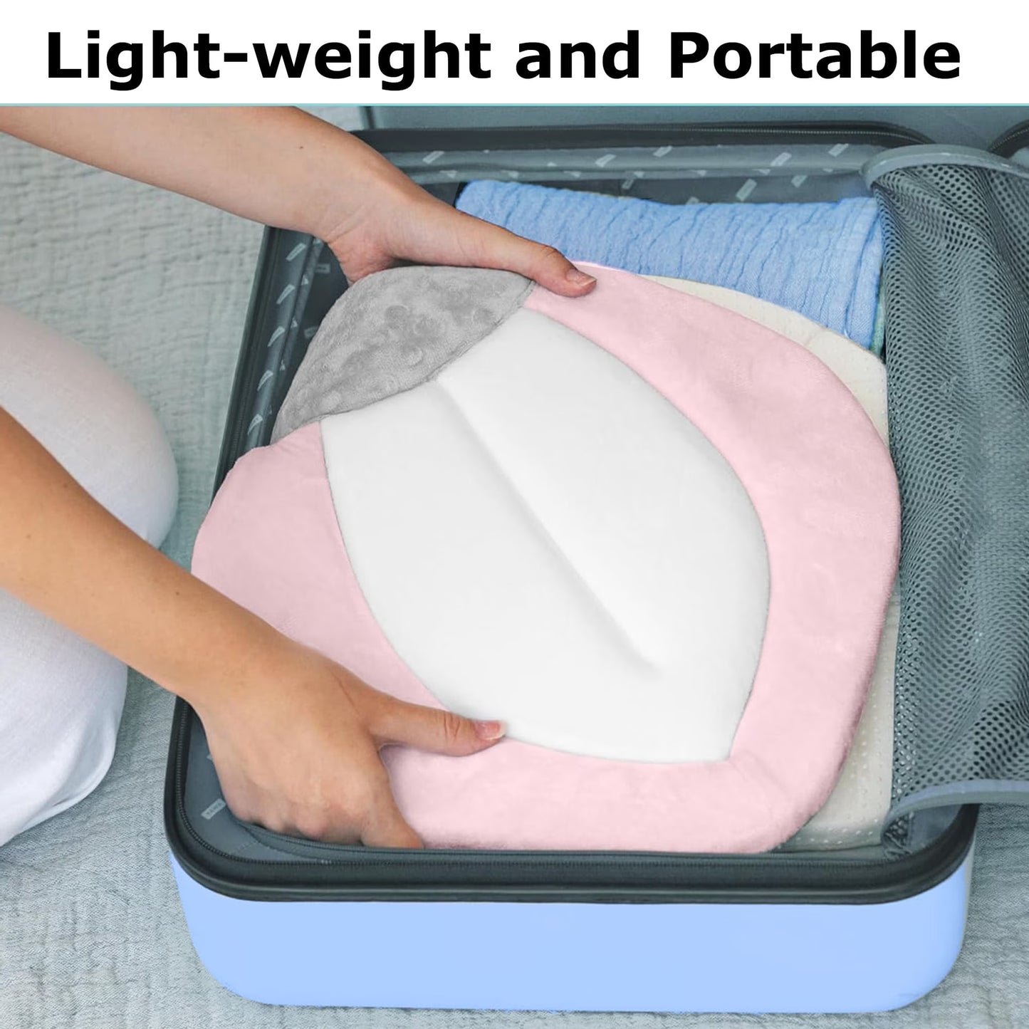 Morfone Baby Bath Seat, Baby Bathtub Pad for Newborn Infants to Toddler 0 to 6 Months and up,Pink
