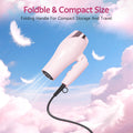 Morfone Hair Dryer, Negative Ionic Foldable Blow Dryer for Fast Drying, Thermo-Control Compact Hair Blow Dryer with Hair Diffuser