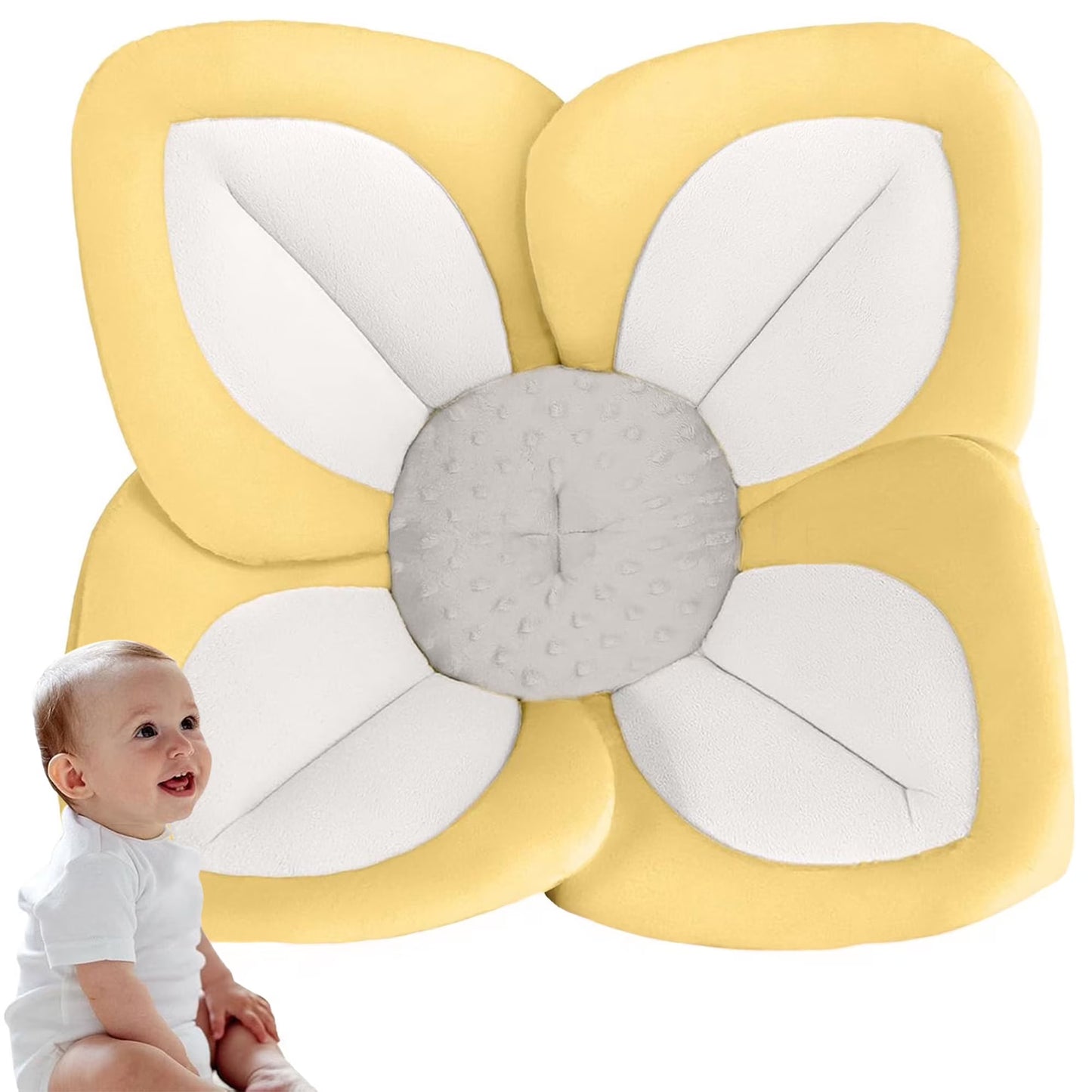 Morfone Baby Bath Seat, Baby Bathtub Pad for Newborn Infants to Toddler 0 to 6 Months and up,Pink
