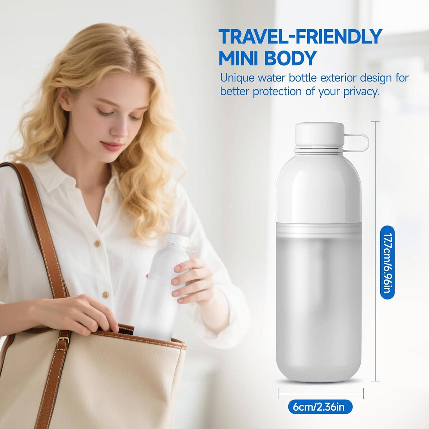 Morfone Portable Bidet for Travel, High Pressure Electric Handheld Sprayer 350ML with Dual Spray Modes, Rechargeable Waterproof Travel Bidet for Women, Men