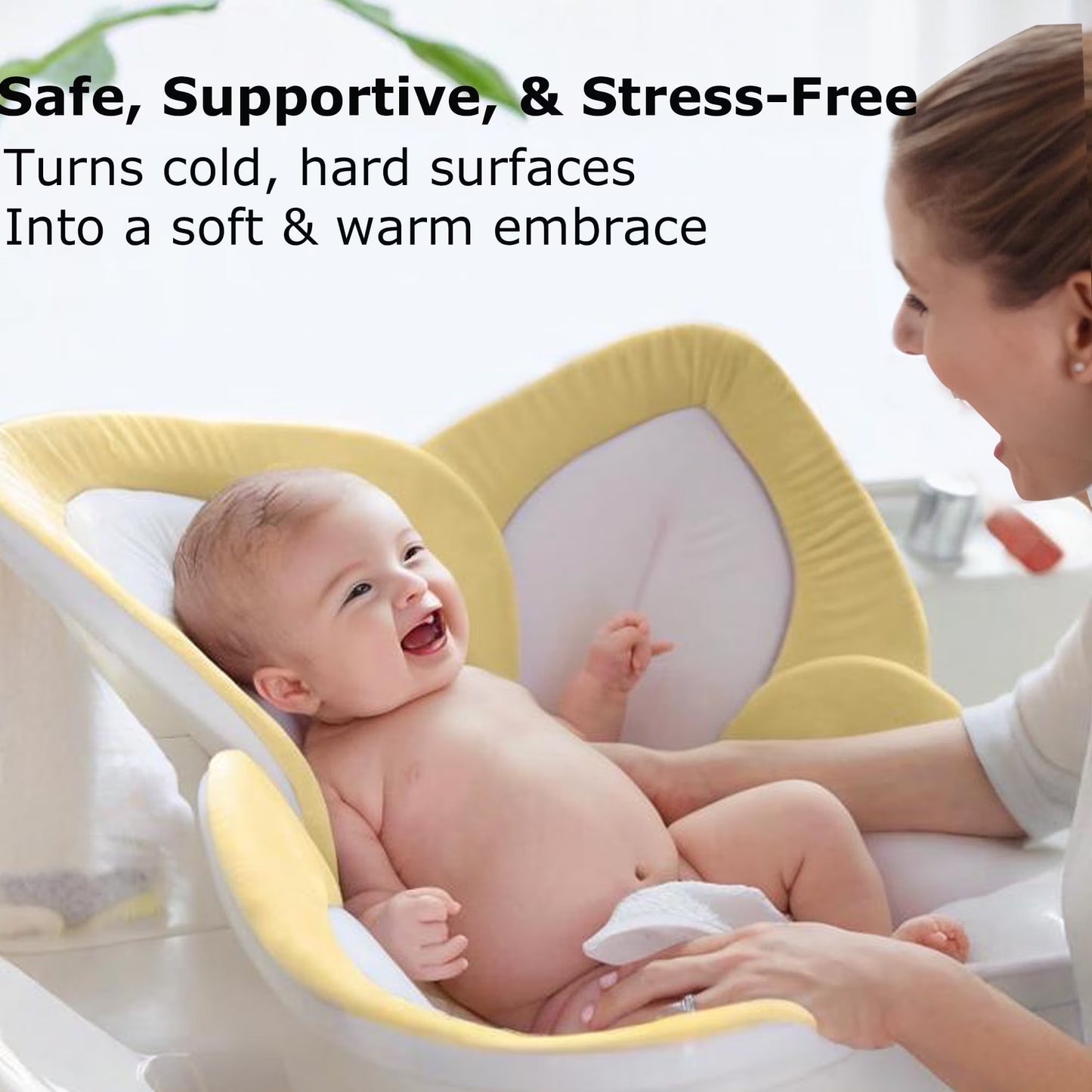 Morfone Baby Bath Seat, Baby Bathtub Pad for Newborn Infants to Toddler 0 to 6 Months and up,Pink