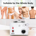 Morfone Wax Warmer for Hair Removal, Professional Waxing Kit for Women, Single Pot Wax Heater with Adjustable Temperature (White)