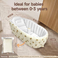 Morfone Inflatable Baby Bathtub for Newborn to Toddler, Portable Baby Tub with Built-in Air Pump, Collapsible Shower Basin for Easy Storage