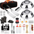 Morfone 137PCS Griddle Accessories Kit, Flat Top Grill Accessories Set for Blackstone and Camp Chef, Professional Stainless Steel Grill Tools Set for Men Women Outdoor BBQ and Camping