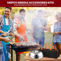 Morfone 137PCS Griddle Accessories Kit, Flat Top Grill Accessories Set for Blackstone and Camp Chef, Professional Stainless Steel Grill Tools Set for Men Women Outdoor BBQ and Camping