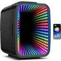 BEICHEN Mini Fridge, 4L/6 Can Small Beverage Refrigerator with LED Gaming Light, AC/DC Portable Cooler & Warmer for Bedroom, Office, Dorm, Car - Black
