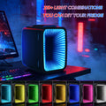 BEICHEN Mini Fridge, 4L/6 Can Small Beverage Refrigerator with LED Gaming Light, AC/DC Portable Cooler & Warmer for Bedroom, Office, Dorm, Car - Black