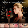 Morfone Red Light Therapy Mask for Face, 4 Modes LED Face Mask, 850NM Infrared & Red Light Mask, 400 LEDs, Eye Protection & Timing Function at Home, Travel