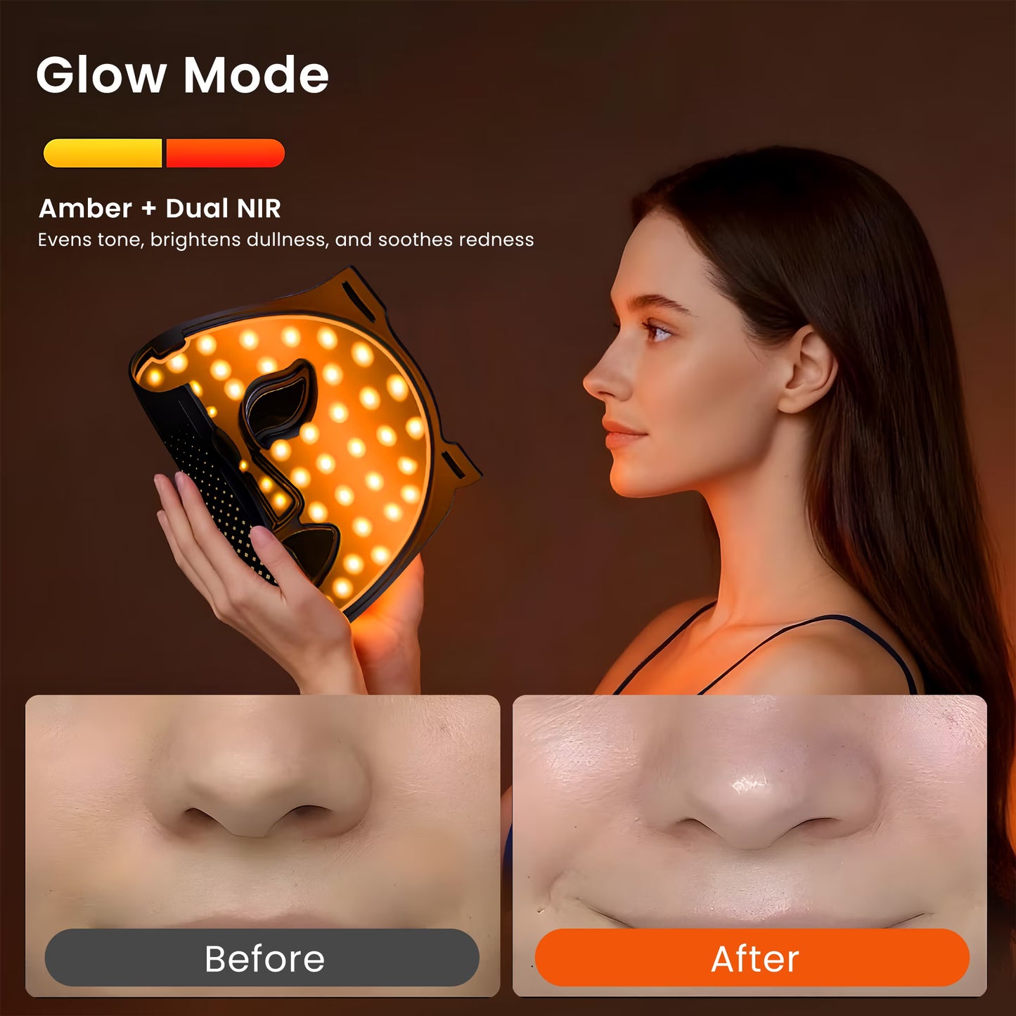 Morfone Red Light Therapy Mask for Face, 4 Modes LED Face Mask, 850NM Infrared & Red Light Mask, 400 LEDs, Eye Protection & Timing Function at Home, Travel