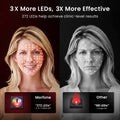 Morfone Red Light Therapy Mask for Face, 4 Modes LED Face Mask, 850NM Infrared & Red Light Mask, 400 LEDs, Eye Protection & Timing Function at Home, Travel