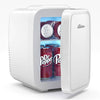 BEICHEN Mini Fridge, 4L/6 Can Small Refrigerator for Bedroom, Car, Office & Dorm,110V AC/ 12V DC Thermoelectric Cooler and Warmer for Cosmetics, Beverage and Food, White