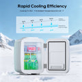 BEICHEN Mini Fridge, 4L/6 Can Small Refrigerator for Bedroom, Car, Office & Dorm,110V AC/ 12V DC Thermoelectric Cooler and Warmer for Cosmetics, Beverage and Food, White