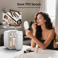 BEICHEN Mini Fridge, 4L/6 Can Small Refrigerator for Bedroom, Car, Office & Dorm,110V AC/ 12V DC Thermoelectric Cooler and Warmer for Cosmetics, Beverage and Food, White