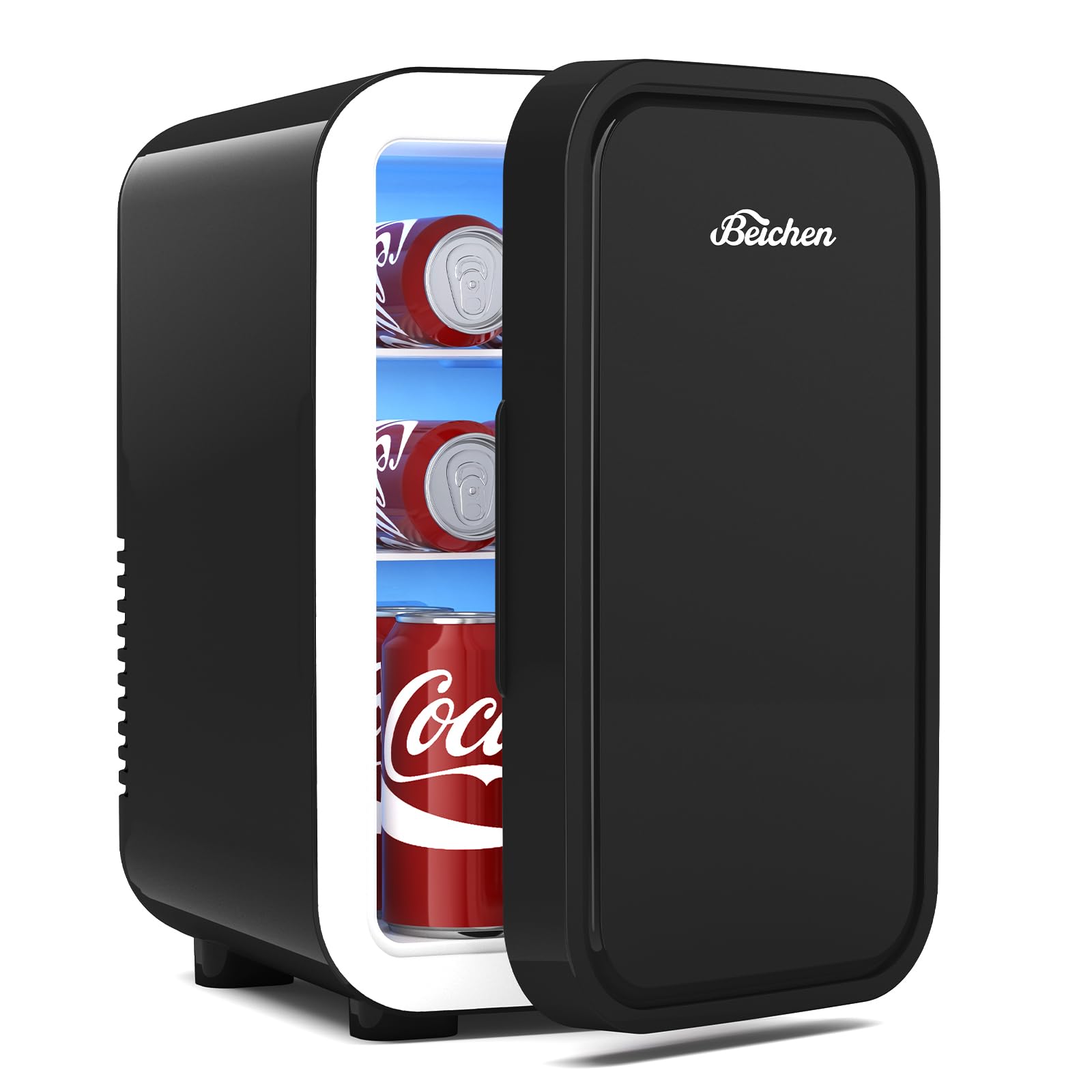 Black Mini Fridge for Bedroom – 6L Dual-Mode Cooler & Warmer