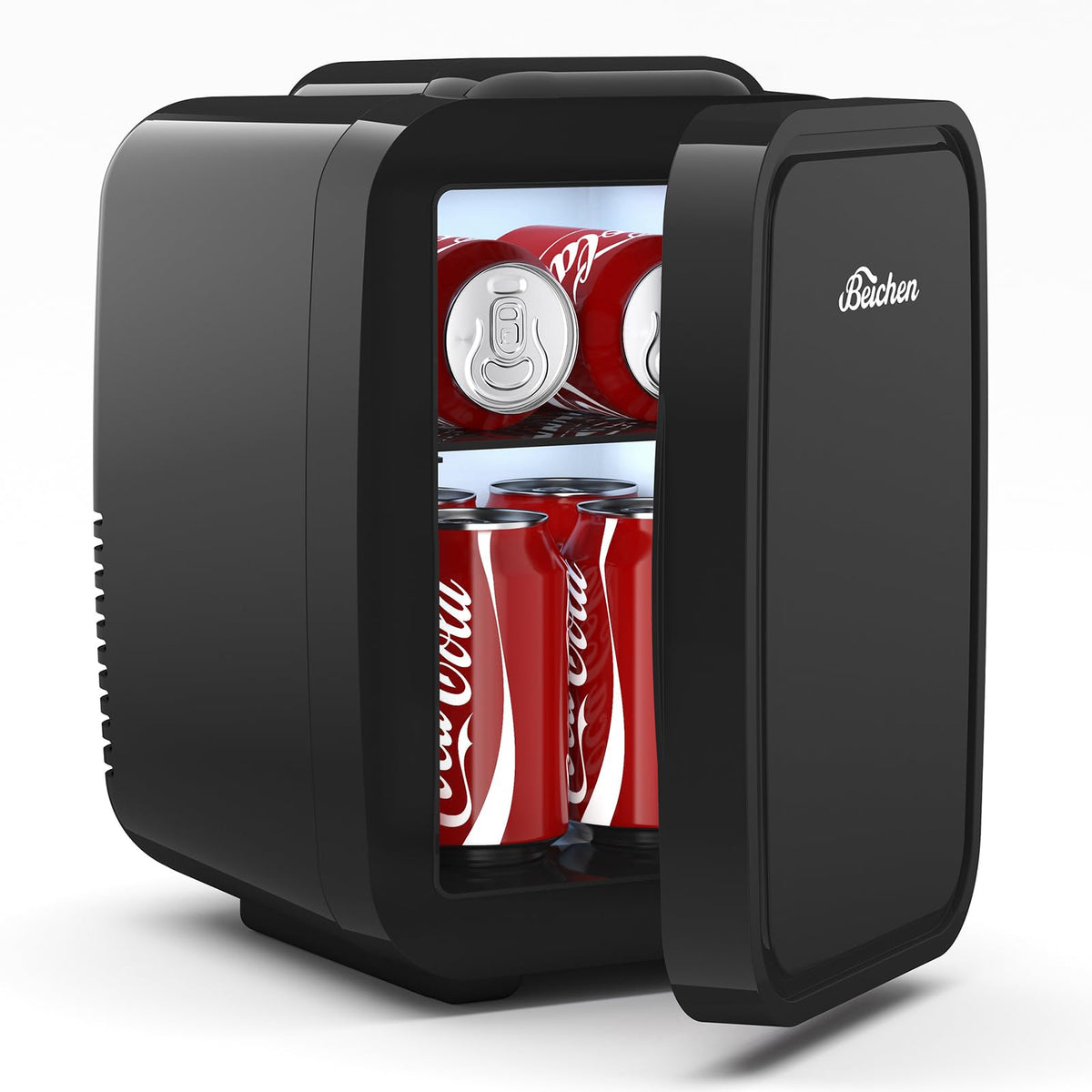 BEICHEN Mini Fridge, 4 Liter/6 Can Portable Personal Refrigerator AC/DC