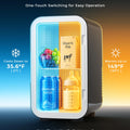 Mini Fridge, 6L/8 Can Portable Small Refrigerator Cool& Warm AC/DC