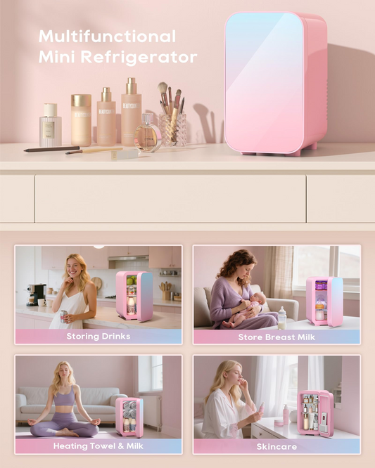 Skincare Fridge | 6 Liter Mini Fridge for Cosmetics & Beauty