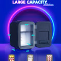 Mini Fridge for Bedroom | 4L/6 Can Cooler with Dimmable LED Light